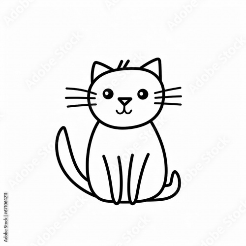 Zeichnung/ Ausmalbild - Katze