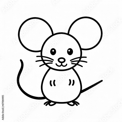 Zeichnung/ Ausmalbild - Maus