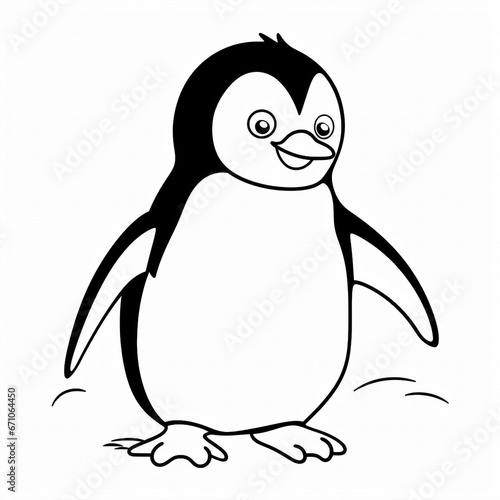Zeichnung/ Ausmalbild - Pinguin