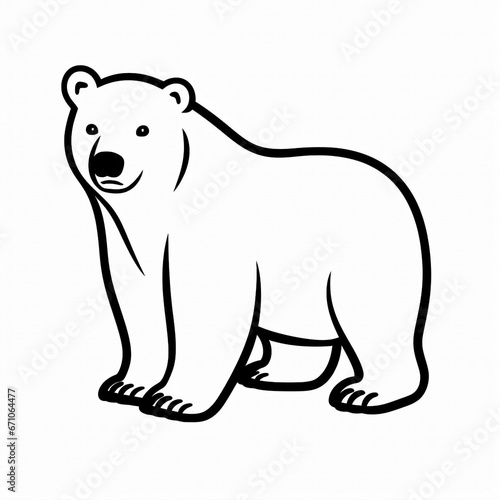 Zeichnung/ Ausmalbild - Eisbär