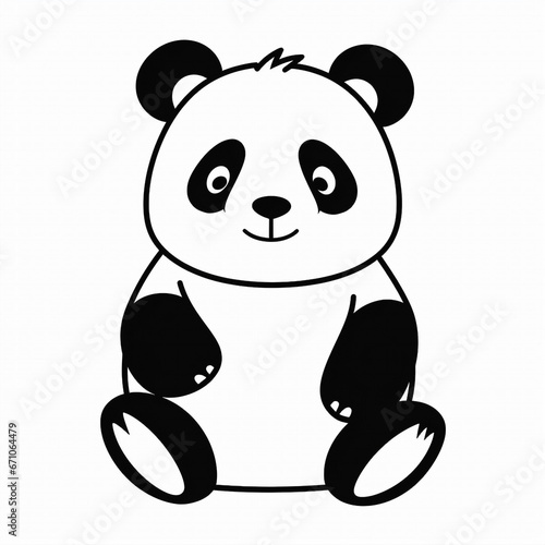 Zeichnung/ Ausmalbild - Panda