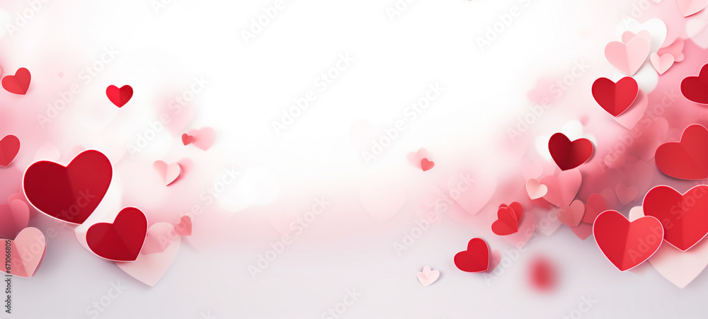 Abstract heart background. concept of Valentine's Day, For wedding photos, wedding cards valentine's day card or web design and web background. Generative ai