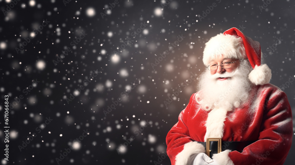 Santa Claus is kind. Ready to give gifts. Merry christmas background. Generative ai Santa Claus is kind. Ready to give gifts. Merry christmas background. Generative ai