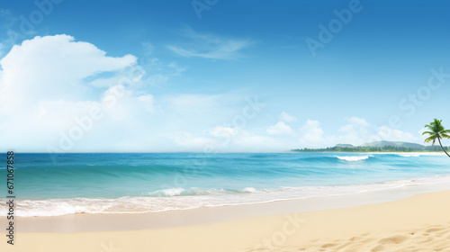 Beach-themed PowerPoint Background for Serene Presentations and Oceanic Slideshows.