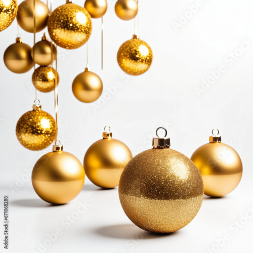 Festive Gold Glitter Ball for a Joyful Christmas