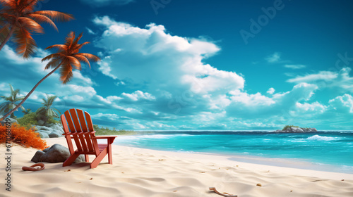 Beach-themed Background for Refreshing Presentations and Coastal Getaway Slideshows.