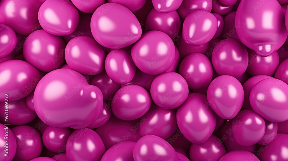 a large pile of pink balloons in the shape of hearts. generative ai a large pile of pink balloons in the shape of hearts. generative ai