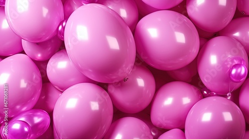  a bunch of pink balloons are in a pile together and are ready to be filled with them.  generative ai