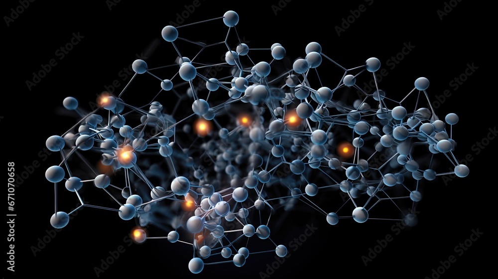 a bunch of balls are arranged in a circle on a black background. generative ai a bunch of balls are arranged in a circle on a black background. generative ai