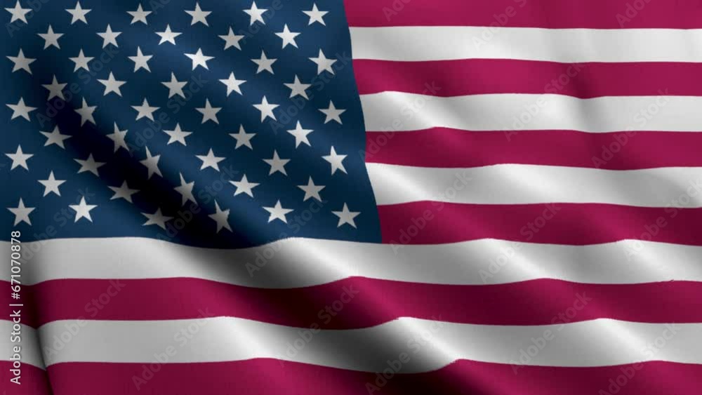United States Flag. Waving Fabric Satin Texture Flag of United States 3D illustration. Real Texture Flag of the United States of America 4K Video United States Flag. Waving Fabric Satin Texture Flag of United States 3D illustration. Real Texture Flag of the United States of America 4K Video