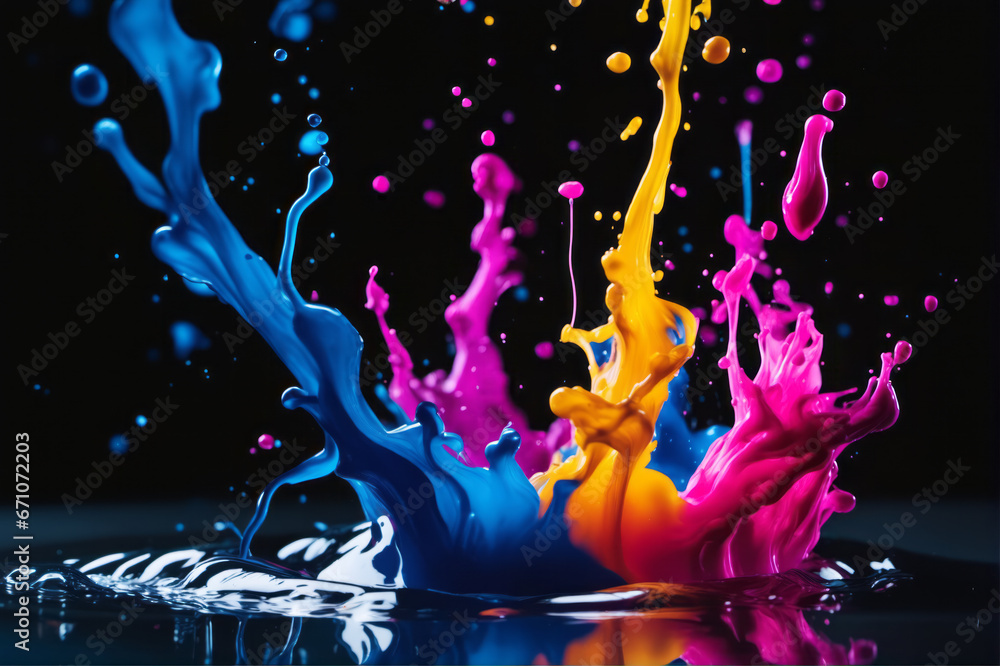 Obraz premium Abstract Colorful Ink Movement in Liquid Artistic Creation..