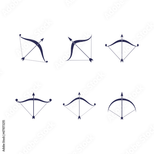 set of archer logo vector icon