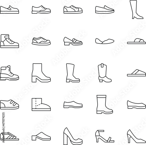 Shoes Vector Flat Icons Pack