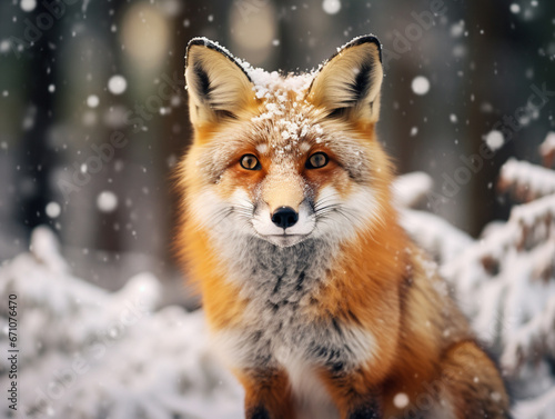 A Photo of a Fox in a Winter Setting © Nathan Hutchcraft