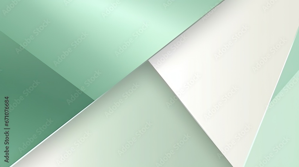 a green and white abstract background with a diagonal design in the middle. generative ai a green and white abstract background with a diagonal design in the middle. generative ai