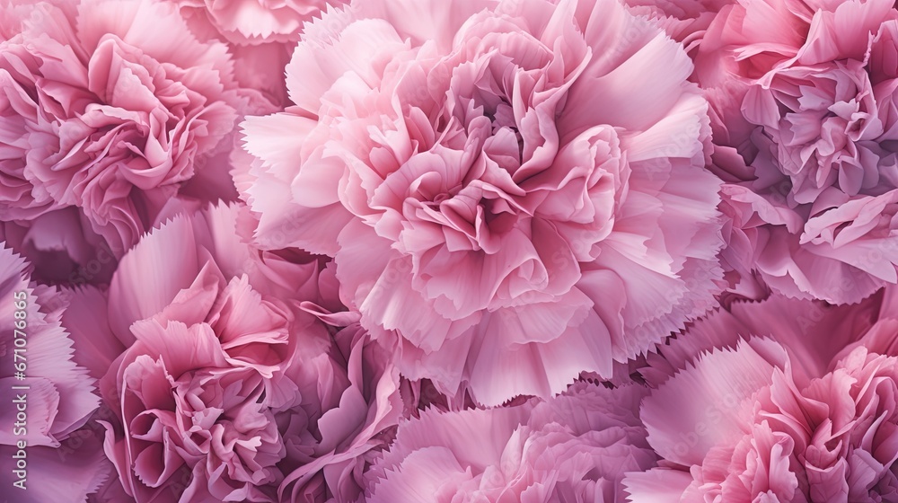  a large group of pink flowers are in the middle of the picture.  generative ai