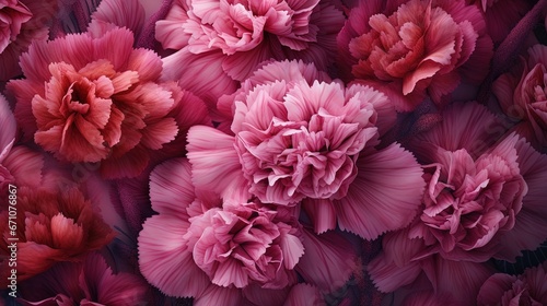  a bunch of pink flowers are in the middle of a picture.  generative ai photo