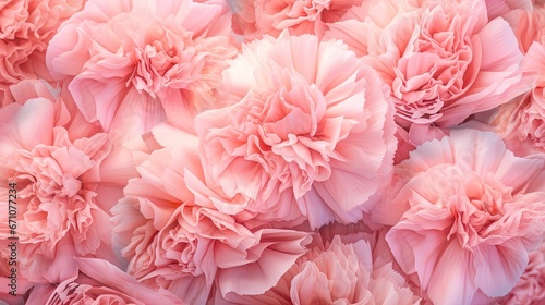  a large group of pink flowers are shown in close up. generative ai