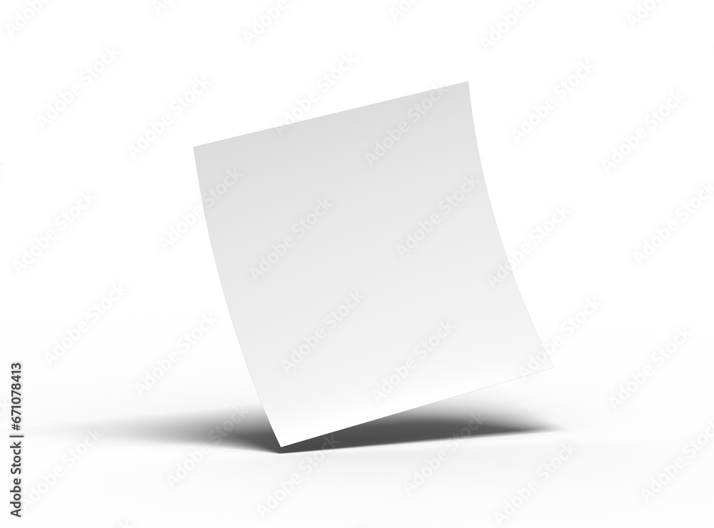 Blank 8.26x8.26 inc square flyer 3d render. Transparent background Blank 8.26x8.26 inc square flyer 3d render. Transparent background