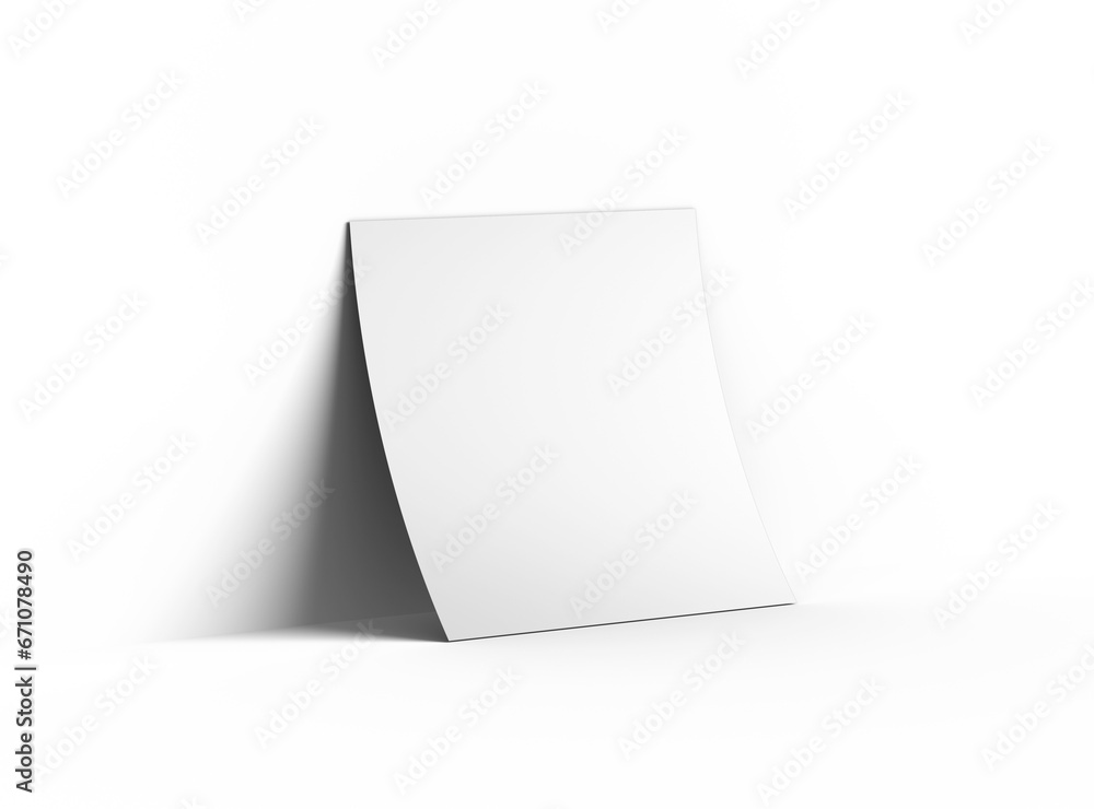 Blank 8.26x8.26 inc square flyer 3d render. Transparent background Blank 8.26x8.26 inc square flyer 3d render. Transparent background