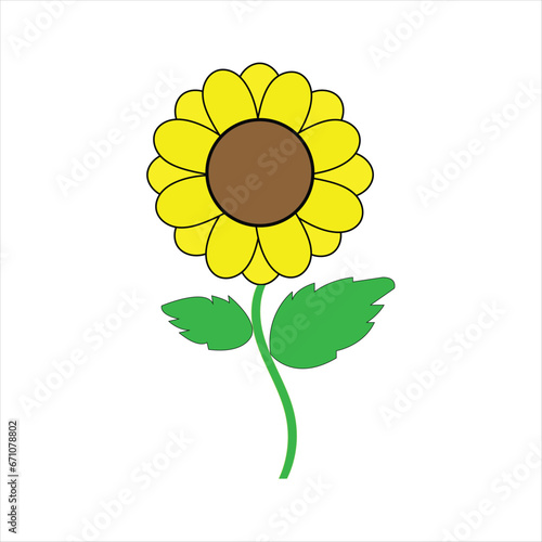 Bright yellow sunflower design for decorations