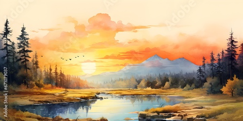 Water color of nature background © AhmadSoleh