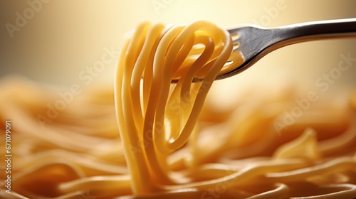 A fork with spaghetti on it, AI photo