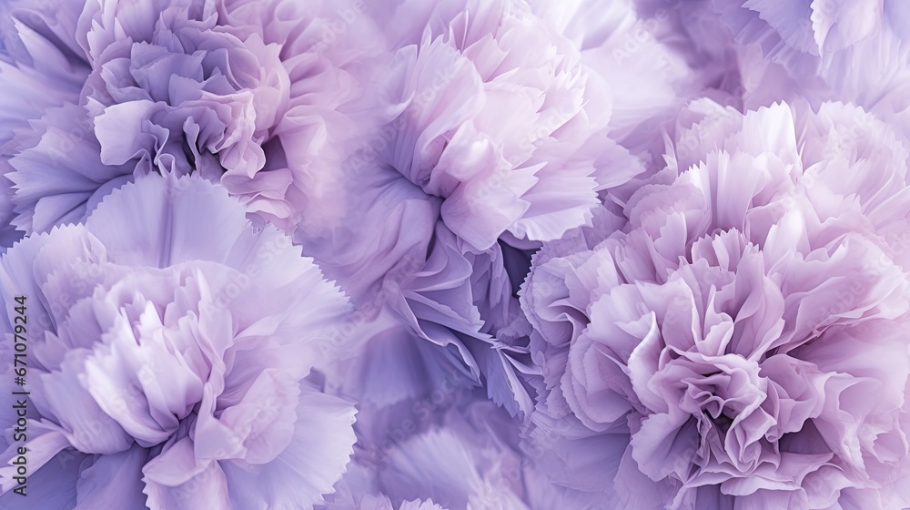  a close up of a bunch of flowers with a purple background.  generative ai