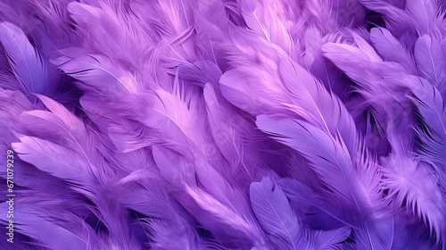  a bunch of purple feathers that are all over the place. generative ai