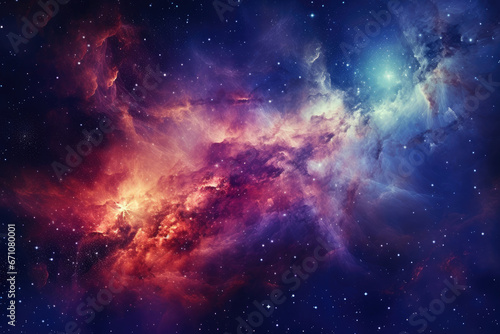 Abstract colorful Galaxy and Space background, Beautiful cosmos galaxy with light stars in space. Elements of universe, colorful nebula in space.