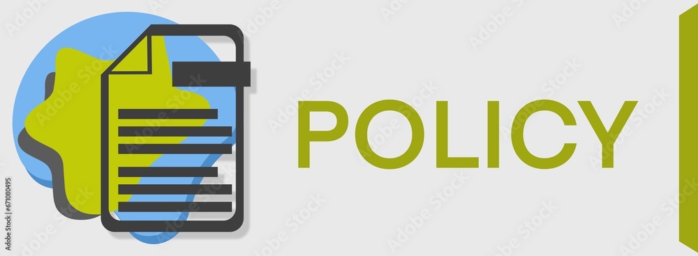 Policy File Paper Green Blue Blob Grey Background Banner Policy File Paper Green Blue Blob Grey Background Banner