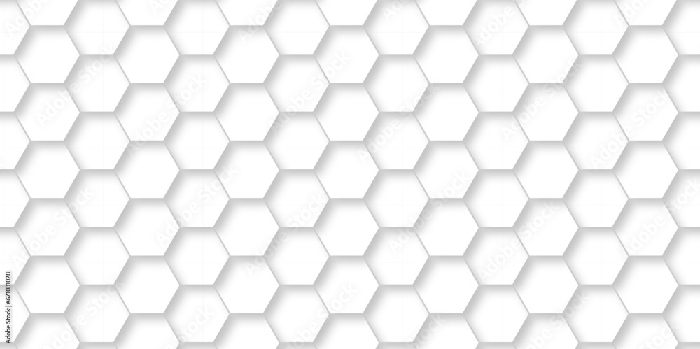 Seamless pattern with hexagons. Abstract background with hexagon and white Hexagonal Background. Luxury White Pattern. Vector Illustration. 3D Futuristic abstract honeycomb mosaic white background. Seamless pattern with hexagons. Abstract background with hexagon and white Hexagonal Background. Luxury White Pattern. Vector Illustration. 3D Futuristic abstract honeycomb mosaic white background.