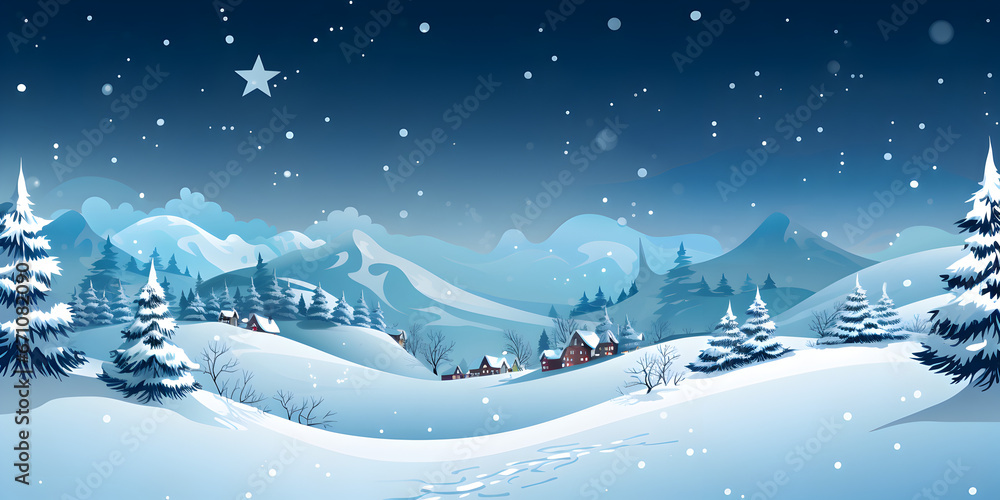 Christmas and winter illustration background