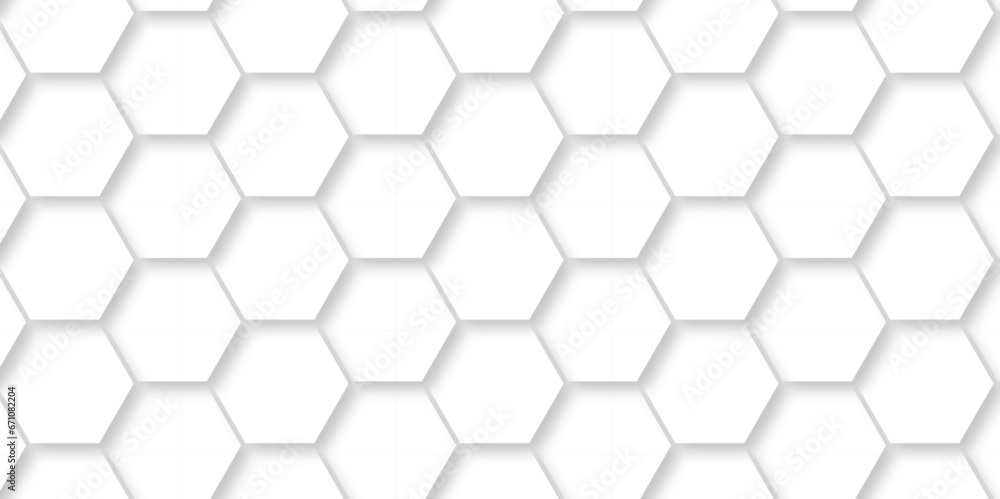 Abstract background with hexagon and white Hexagonal Background. Luxury White Pattern. Vector Illustration. 3D Futuristic abstract honeycomb mosaic white background. geometric mesh cell texture. Abstract background with hexagon and white Hexagonal Background. Luxury White Pattern. Vector Illustration. 3D Futuristic abstract honeycomb mosaic white background. geometric mesh cell texture.