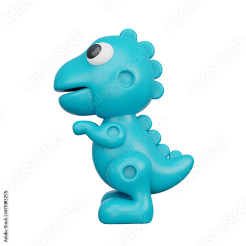 3D Kids toy dinosaur, 3d rendering