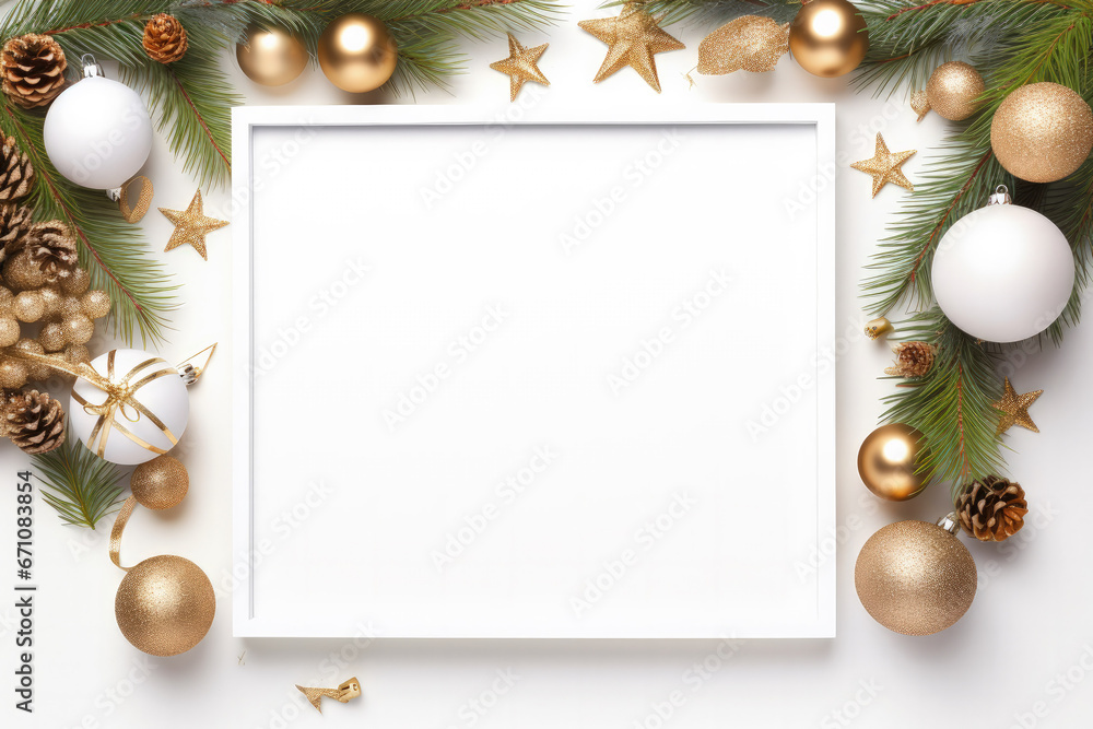 Christmas Border and placeholder with white background. Christmas Border and placeholder with white background.