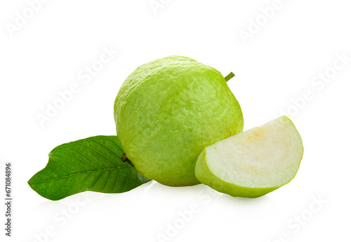 Fresh guava on white background