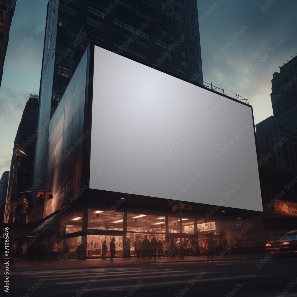 Advertising display in the city. display blank clean screen or signboard mockup for offers. Advertising display in the city. display blank clean screen or signboard mockup for offers.