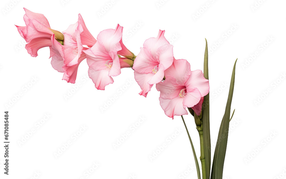 The Elegance of Gladiolus Flowers Transparent PNG