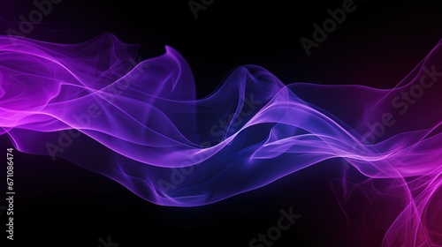  a purple and pink smoke swirls on a black background. generative ai