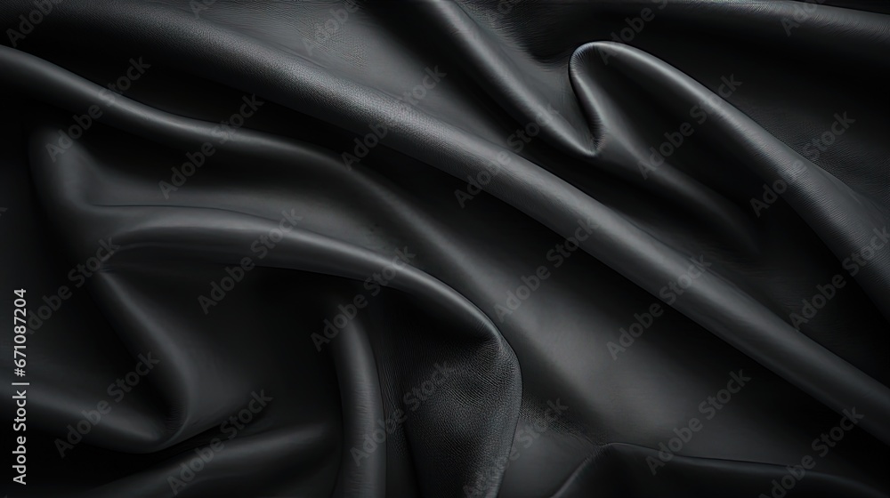  a black background with a very smooth surface that looks like silk.  generative ai