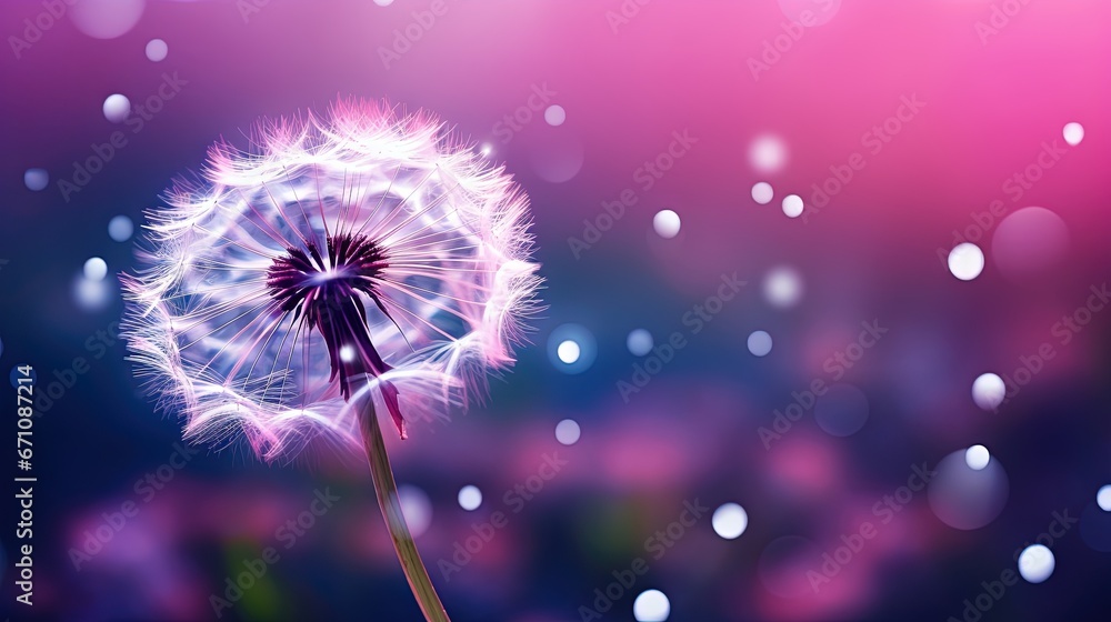 a dandelion with a blurry background is shown. generative ai a dandelion with a blurry background is shown. generative ai