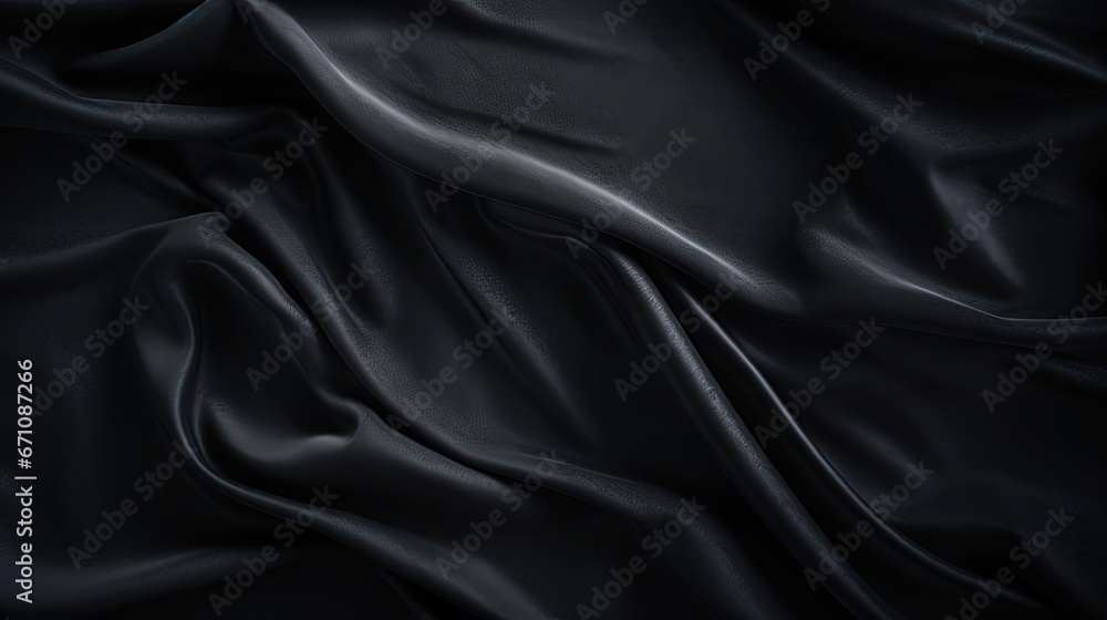 a black background with a very smooth fabric like material that looks like silk. generative ai a black background with a very smooth fabric like material that looks like silk. generative ai
