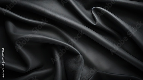  a black background with a very smooth surface that looks like silk. generative ai