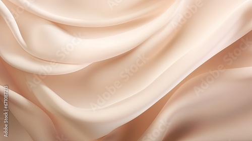  a close up of a white fabric with a light brown background. generative ai