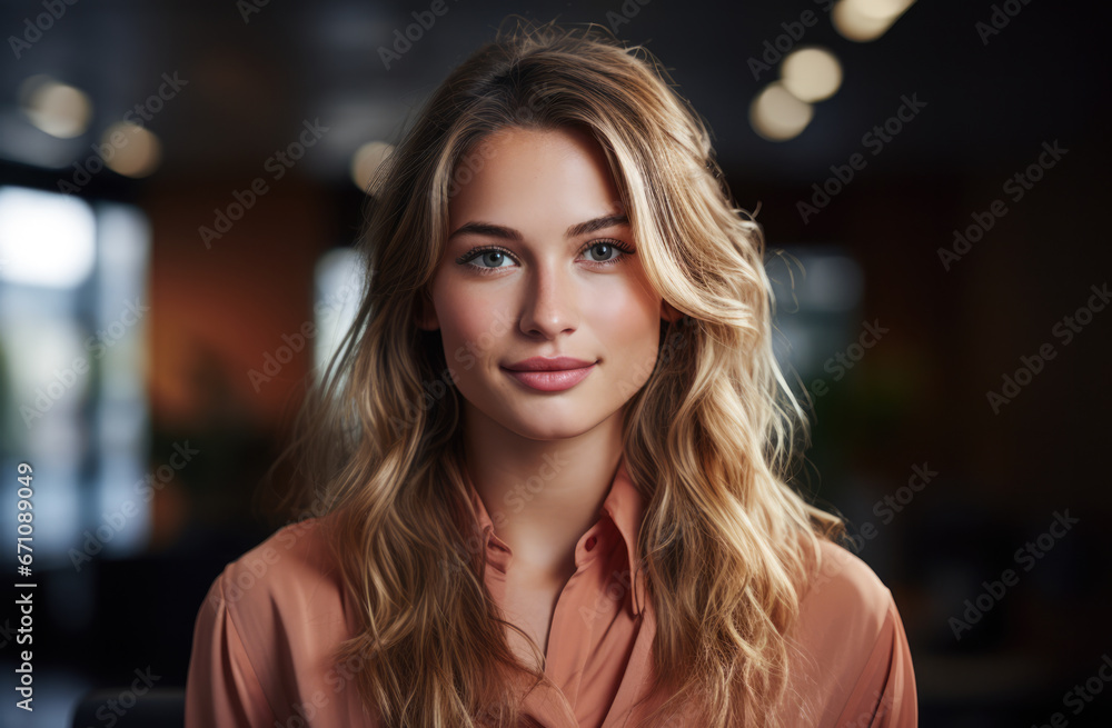 Portrait of a young working woman Portrait of a young working woman