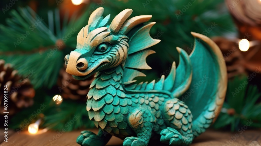Green dragon. Chinese new year of dragon 2024 Green dragon. Chinese new year of dragon 2024