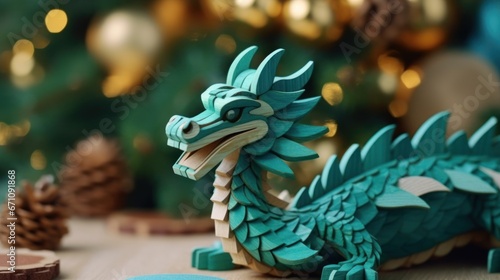 Green dragon. Chinese new year of dragon 2024 © Viktor