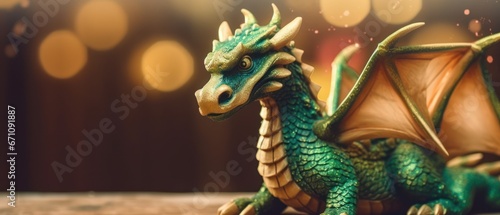 Green dragon. Chinese new year of dragon 2024 © Viktor