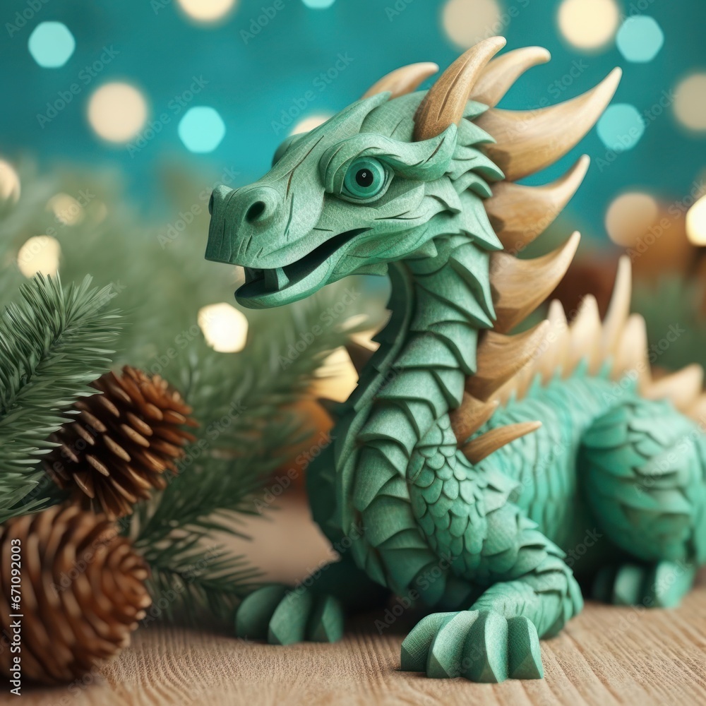 Green dragon. Chinese new year of dragon 2024 Green dragon. Chinese new year of dragon 2024
